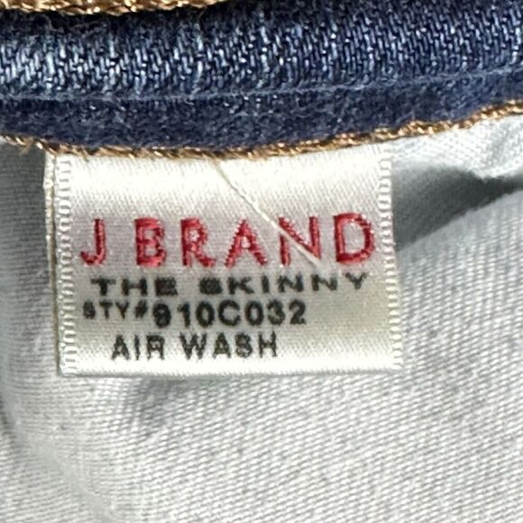 J Brand Jeans Womens 30 Blue Medium Air Wash The Skinny Stretch Denim USA Made - Picture 12 of 14